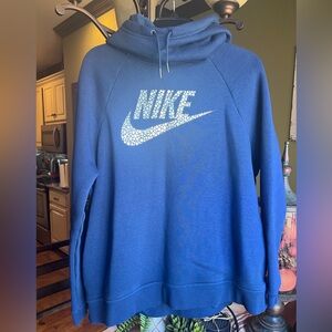 Nike Royal Blue Hoodie with Silver Swoosh